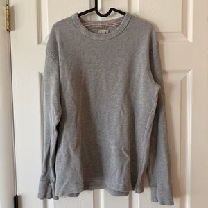 Relwen Heather Gray Thermal Long Sleeve Crewneck